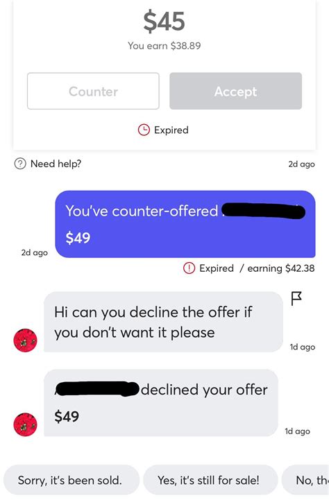 If someone lowballs you, make a reasonable counter or decline outright. . What happens if i decline a counter offer on mercari
